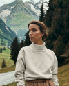 Woman in a Turtleneck Sweatshirt Mockup