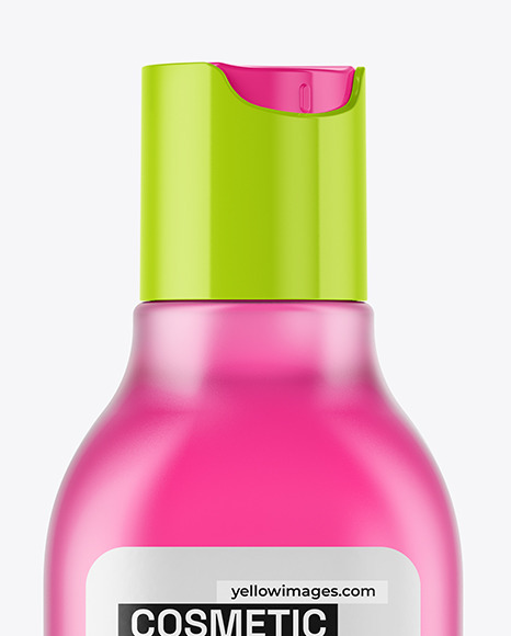 200ml Frosted Plastic Cosmetic Bottle Mockup