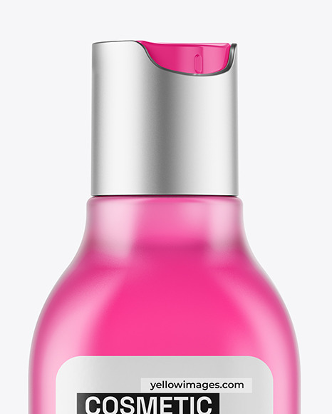 200ml Frosted Plastic Cosmetic Bottle Mockup