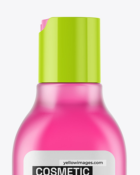 200ml Frosted Plastic Cosmetic Bottle Mockup