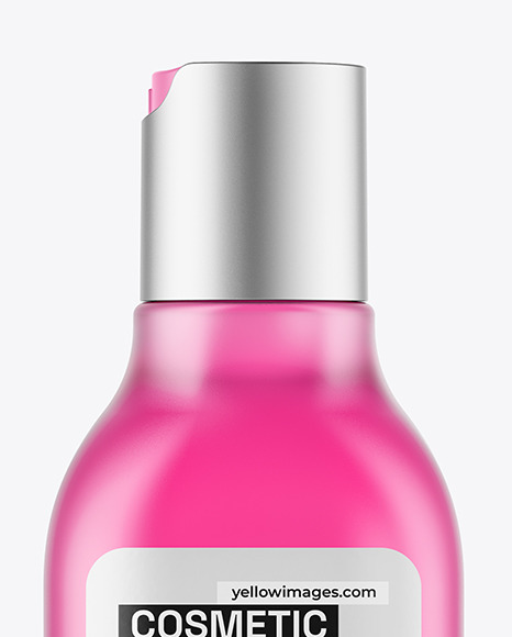 200ml Frosted Plastic Cosmetic Bottle Mockup