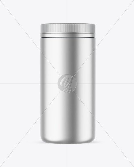 Matte Metallic Protein Jar Mockup