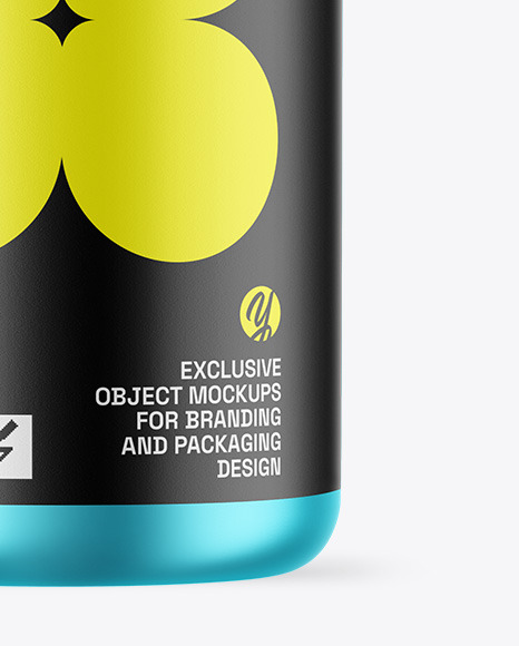 Matte Metallic Protein Jar Mockup