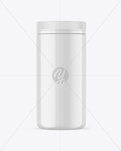 Glossy Protein Jar Mockup