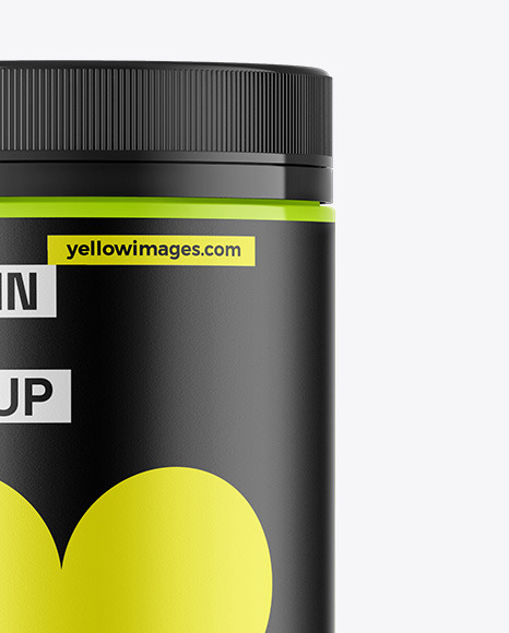 Glossy Protein Jar Mockup