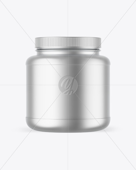 Matte Metallic Protein Jar Mockup