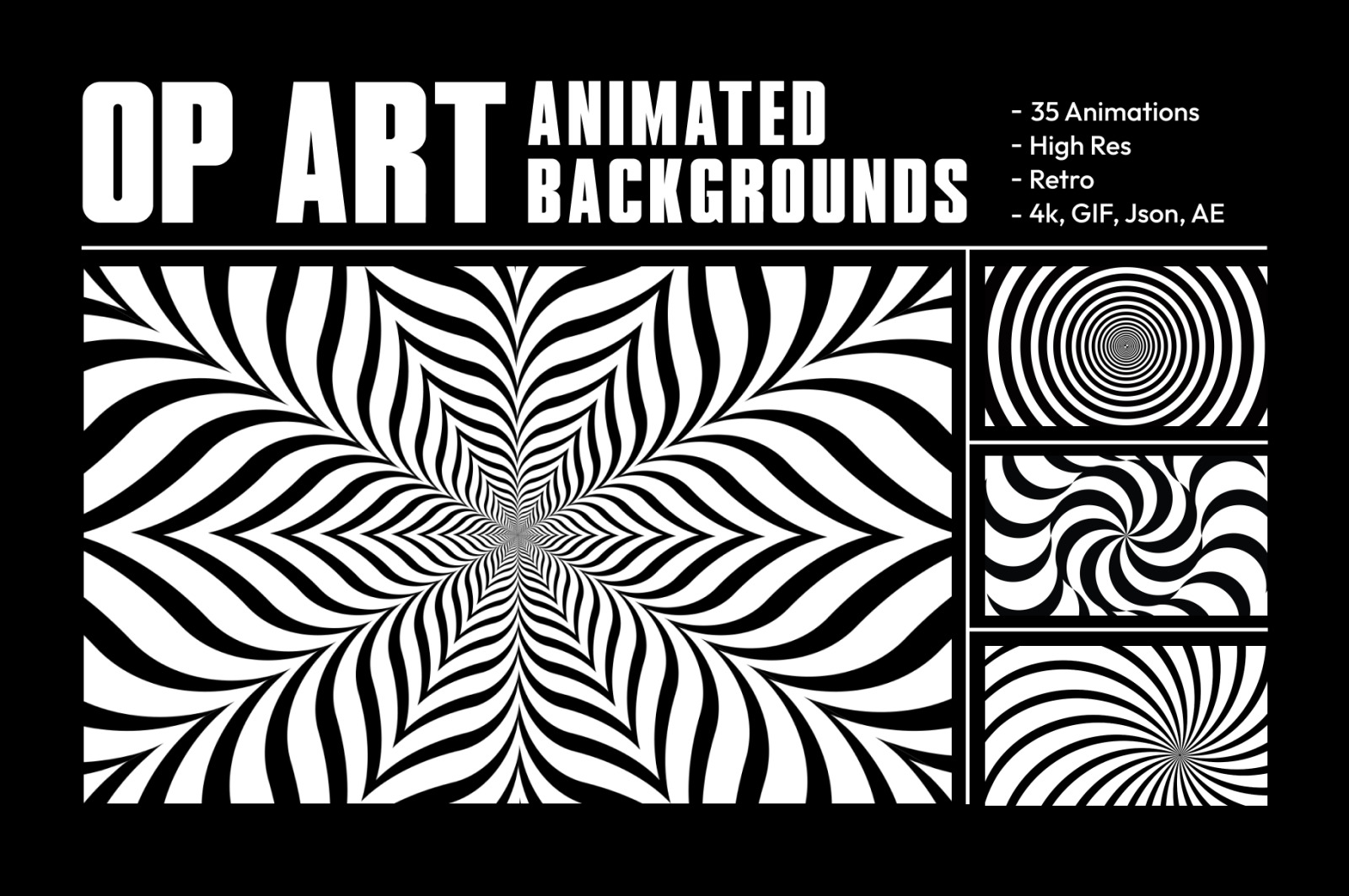 Op Art Animated Backgrounds