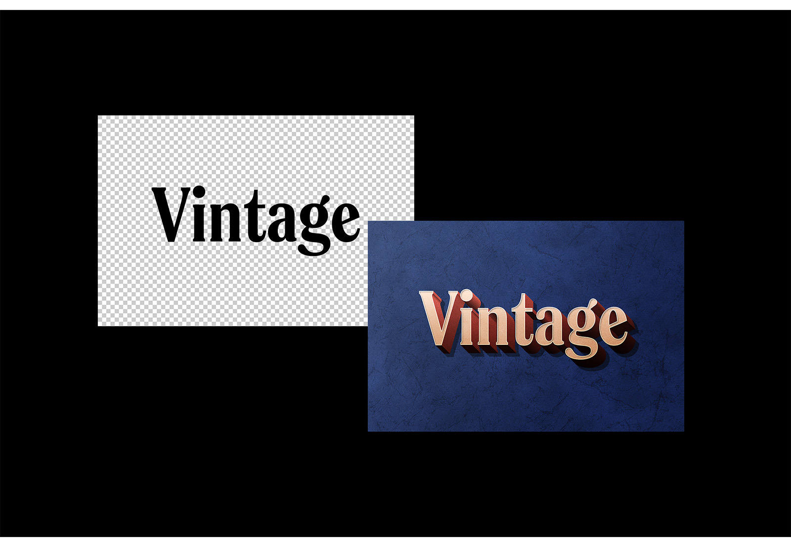 3D Vintage Text Effect 3D Vintage Text Effect