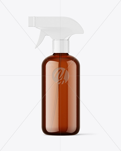 Amber Trigger Spray Bottle Mockup