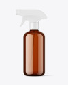 Amber Trigger Spray Bottle Mockup