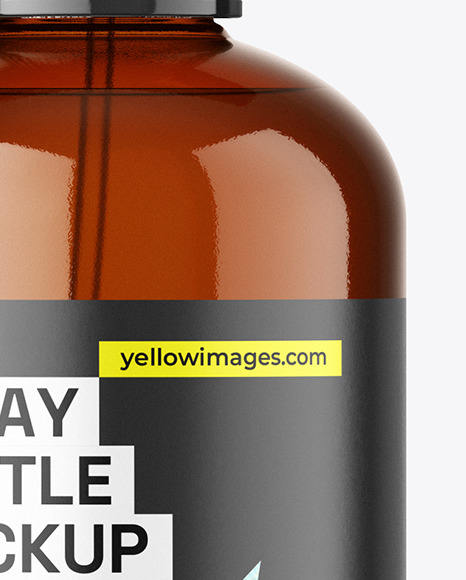 Amber Trigger Spray Bottle Mockup