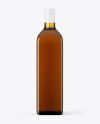 1L Amber Glass Olive Oil Bottle Mockup