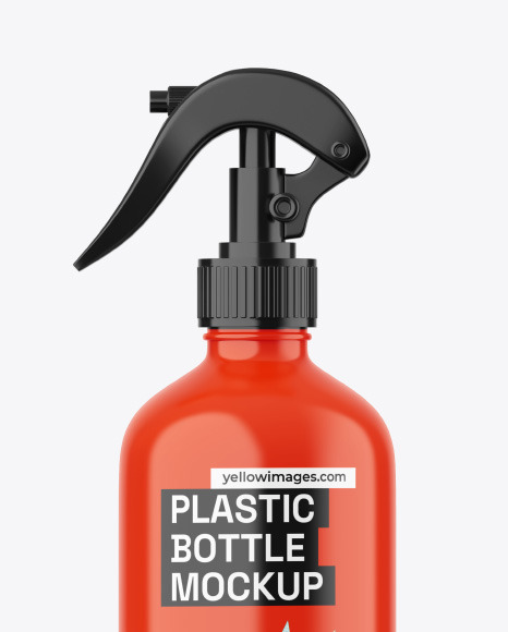 Glossy Trigger Spray Bottle Mockup - Free Download Images High Quality