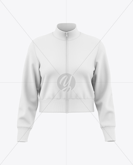 Women's Cropped Jacket Mockup - Front View