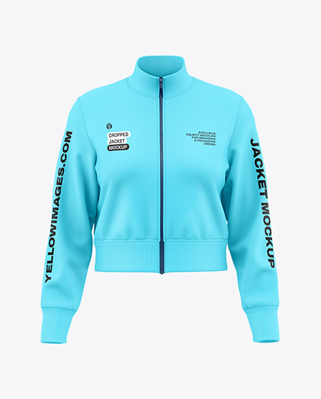 Women's Cropped Jacket Mockup - Front View
