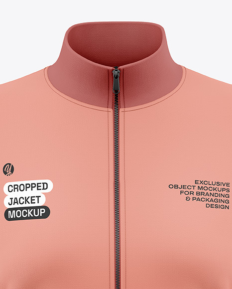 Women's Cropped Jacket Mockup - Front View