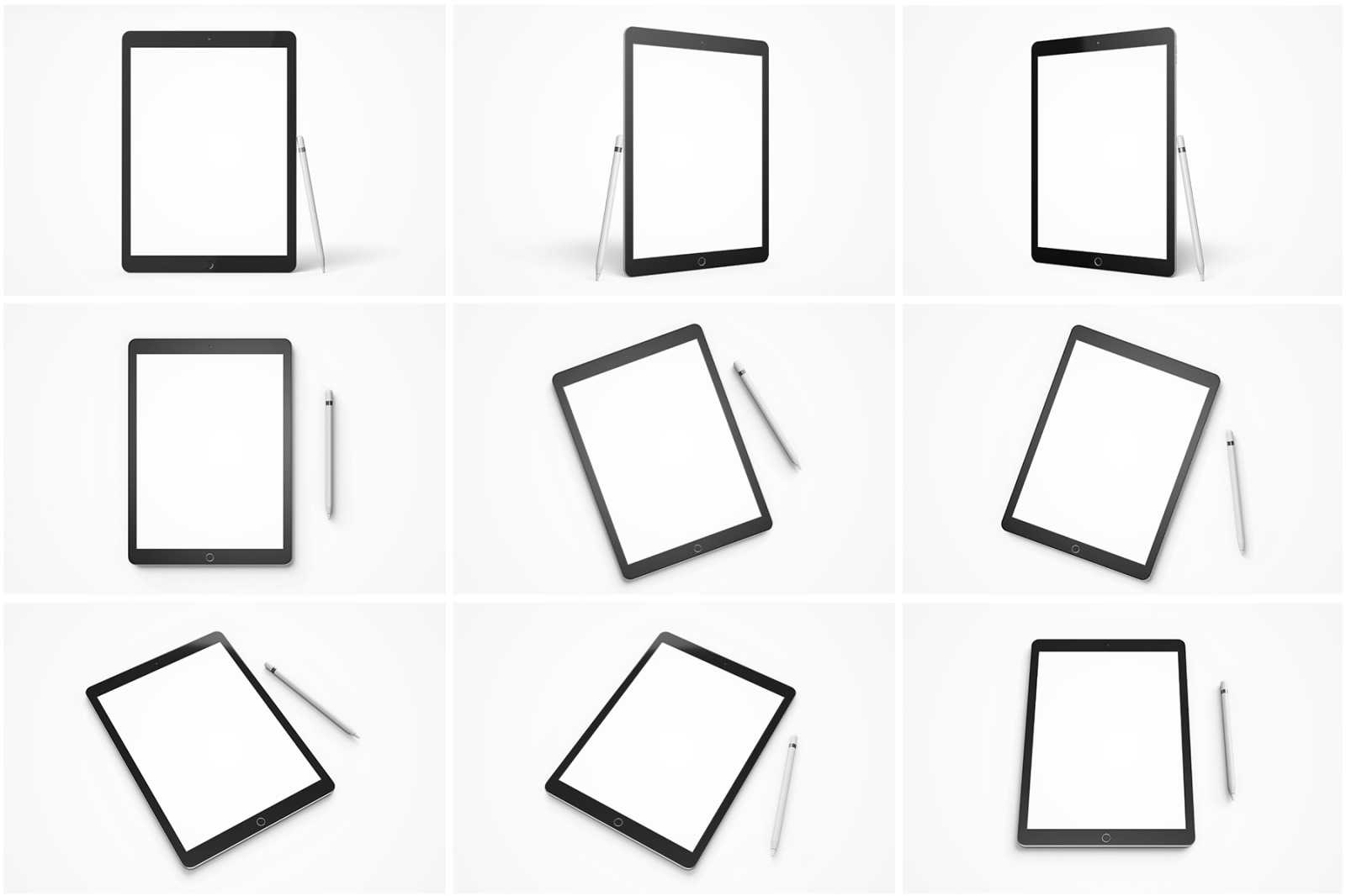 Classic Ipad Editable PSD Mockup Set Classic Ipad Editable PSD Mockup Set