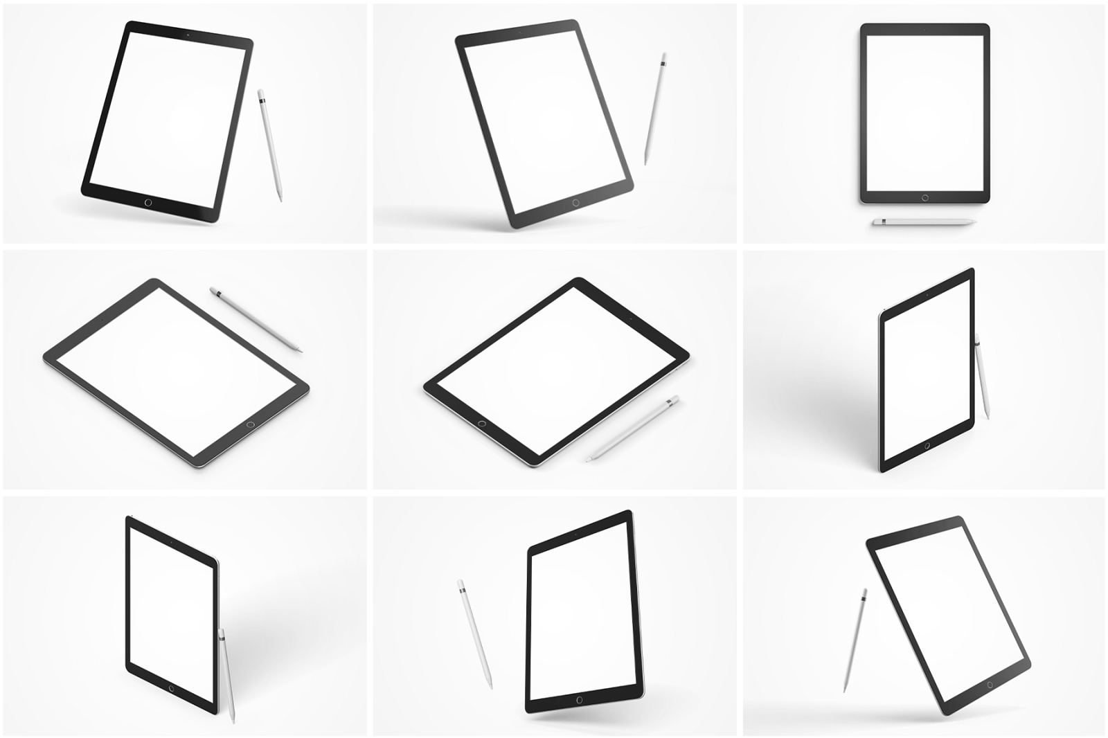 Classic Ipad Editable PSD Mockup Set Classic Ipad Editable PSD Mockup Set