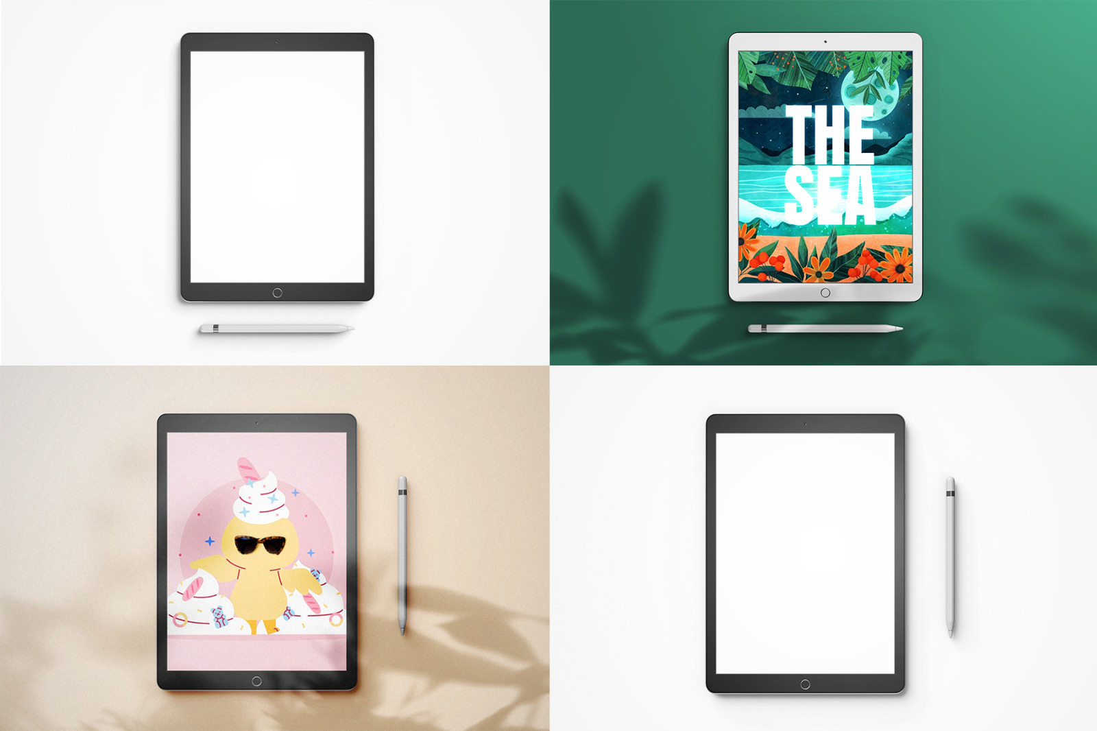 Classic Ipad Editable PSD Mockup Set