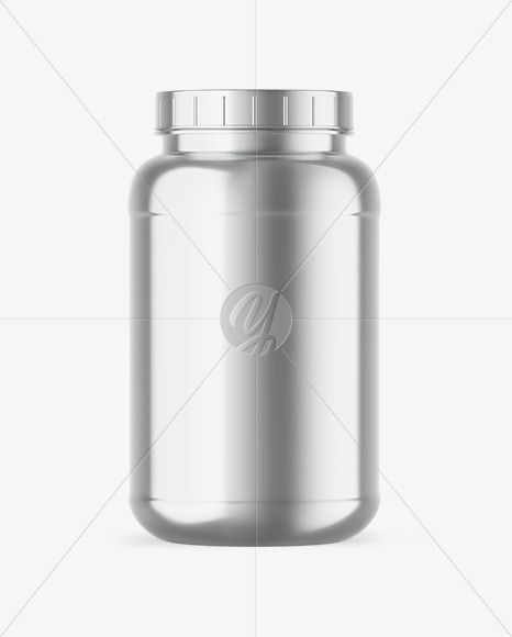 Metallic Protein Jar Mockup