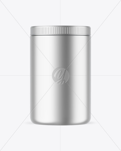 Matte Metallic Protein Jar Mockup