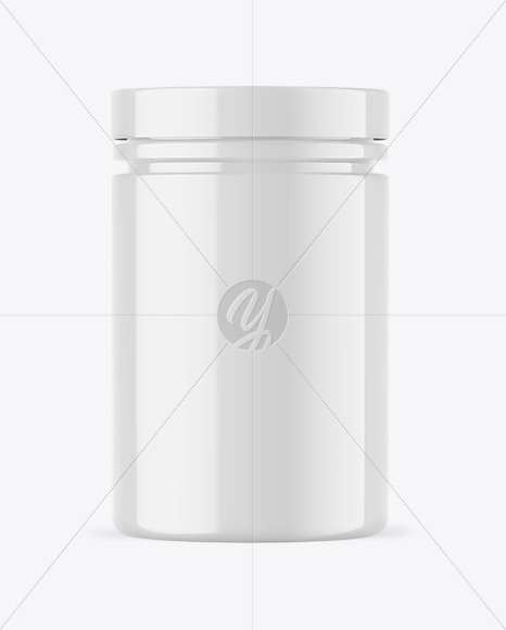 Glossy Protein Jar Mockup