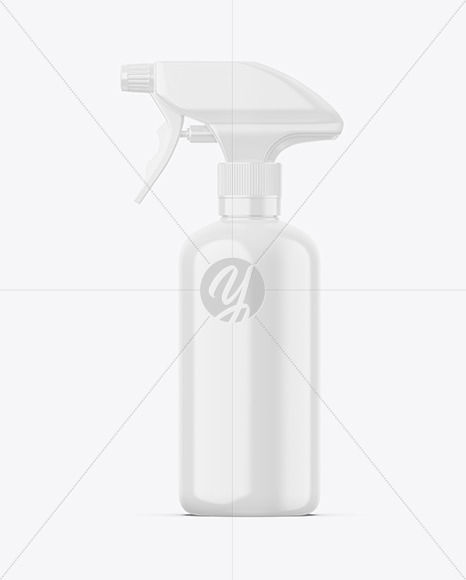 Glossy Spray Bottle Mockup