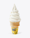 Vanilla Ice Cream Cone Mockup