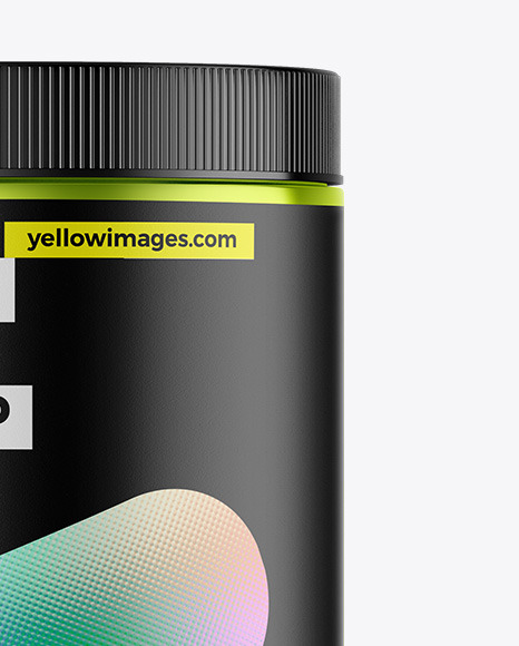 Metallic Protein Jar Mockup