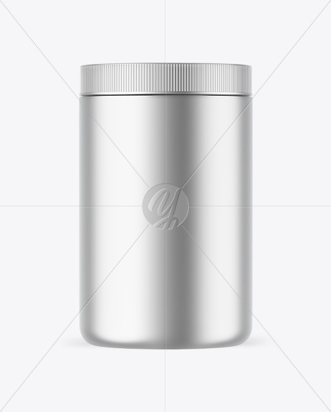 Matte Metallic Protein Jar Mockup