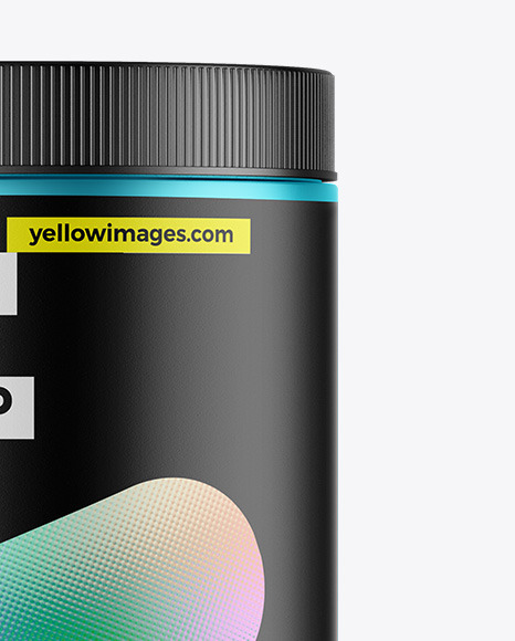 Matte Metallic Protein Jar Mockup