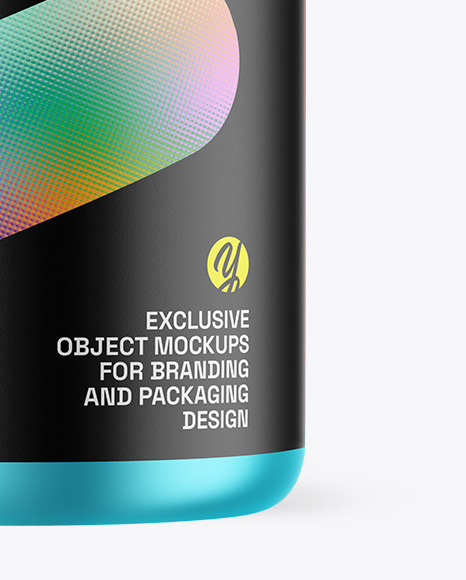 Matte Metallic Protein Jar Mockup