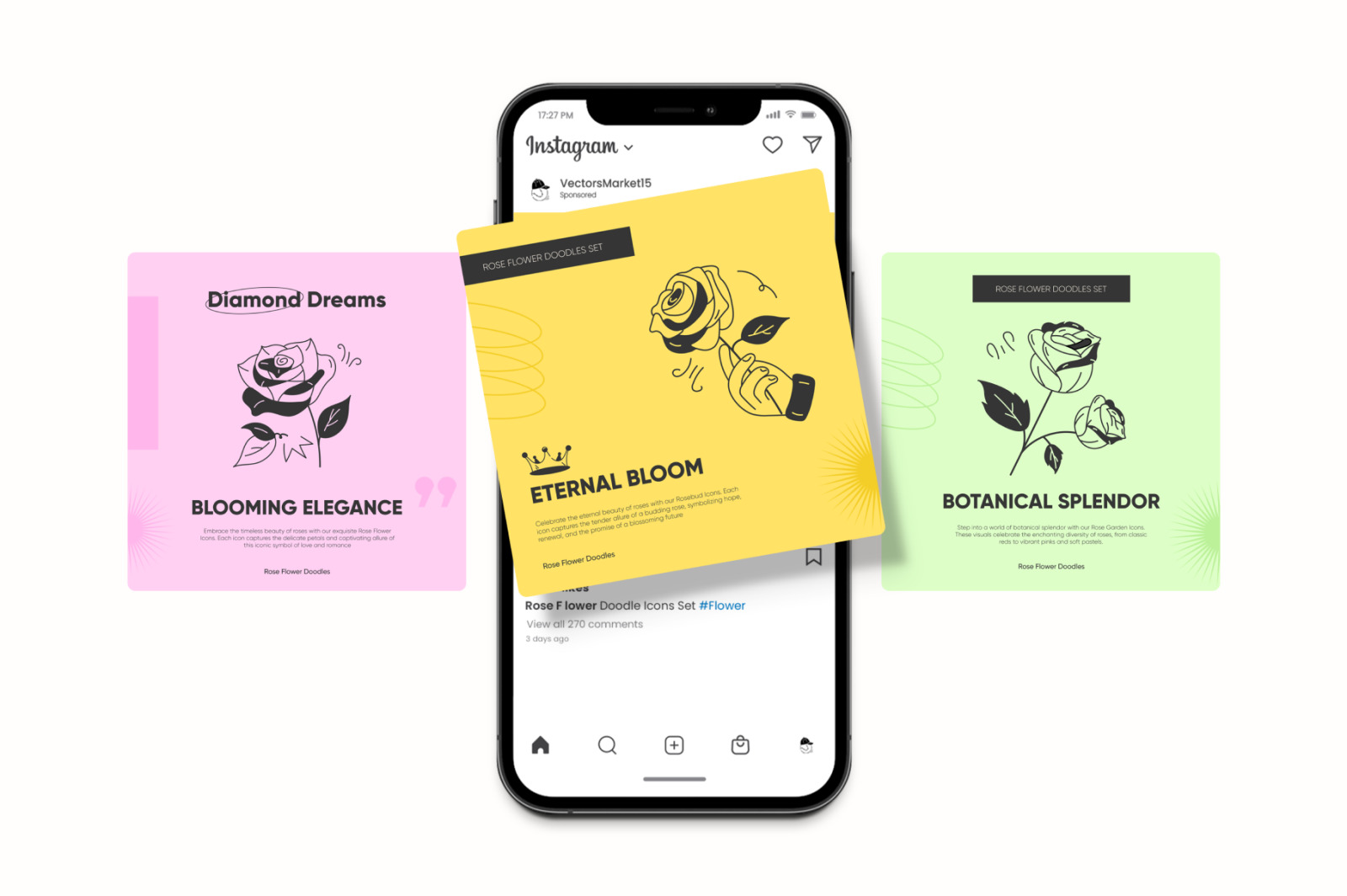 Rose Flower Doodle Pack Rose Flower Doodle Pack