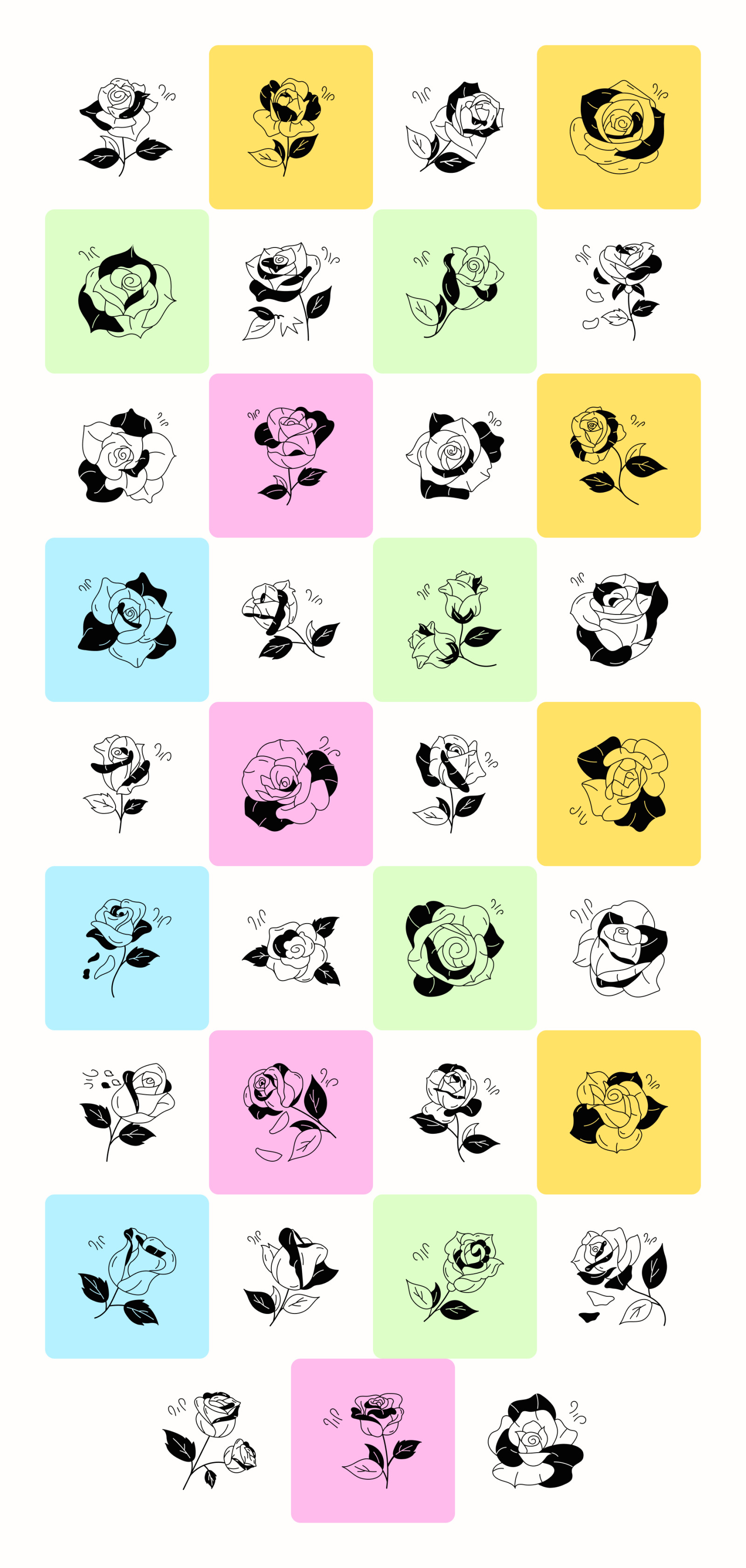Rose Flower Doodle Pack Rose Flower Doodle Pack