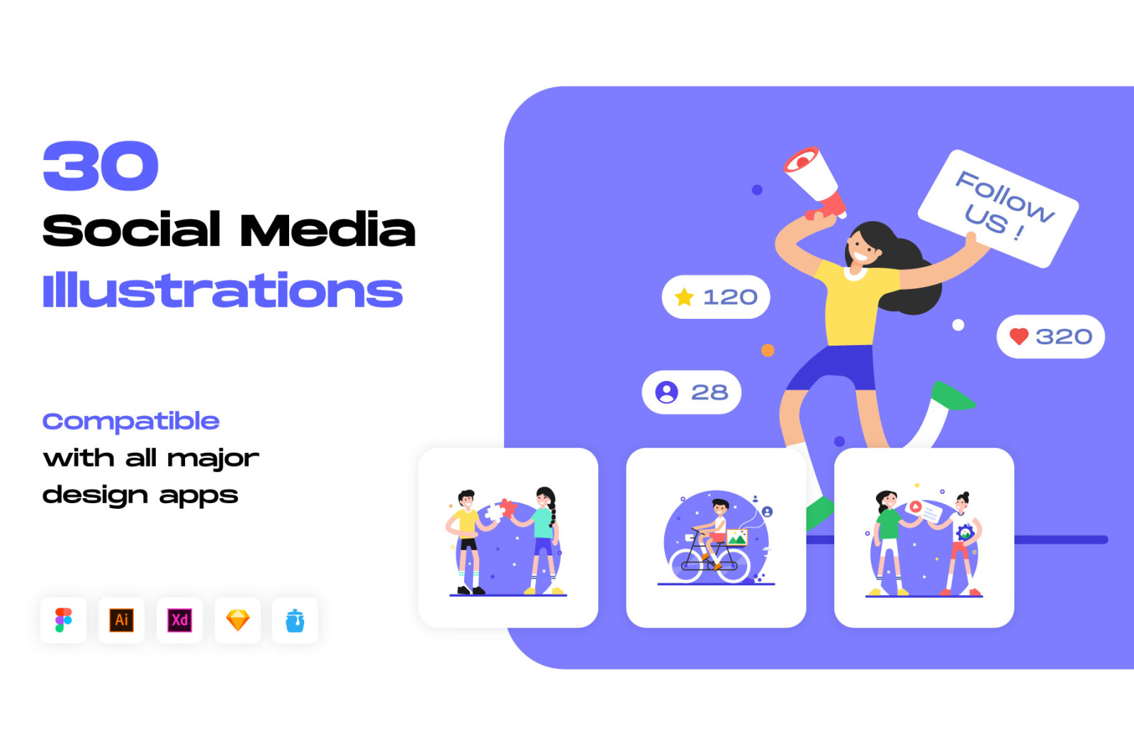 Social Media Illustrations