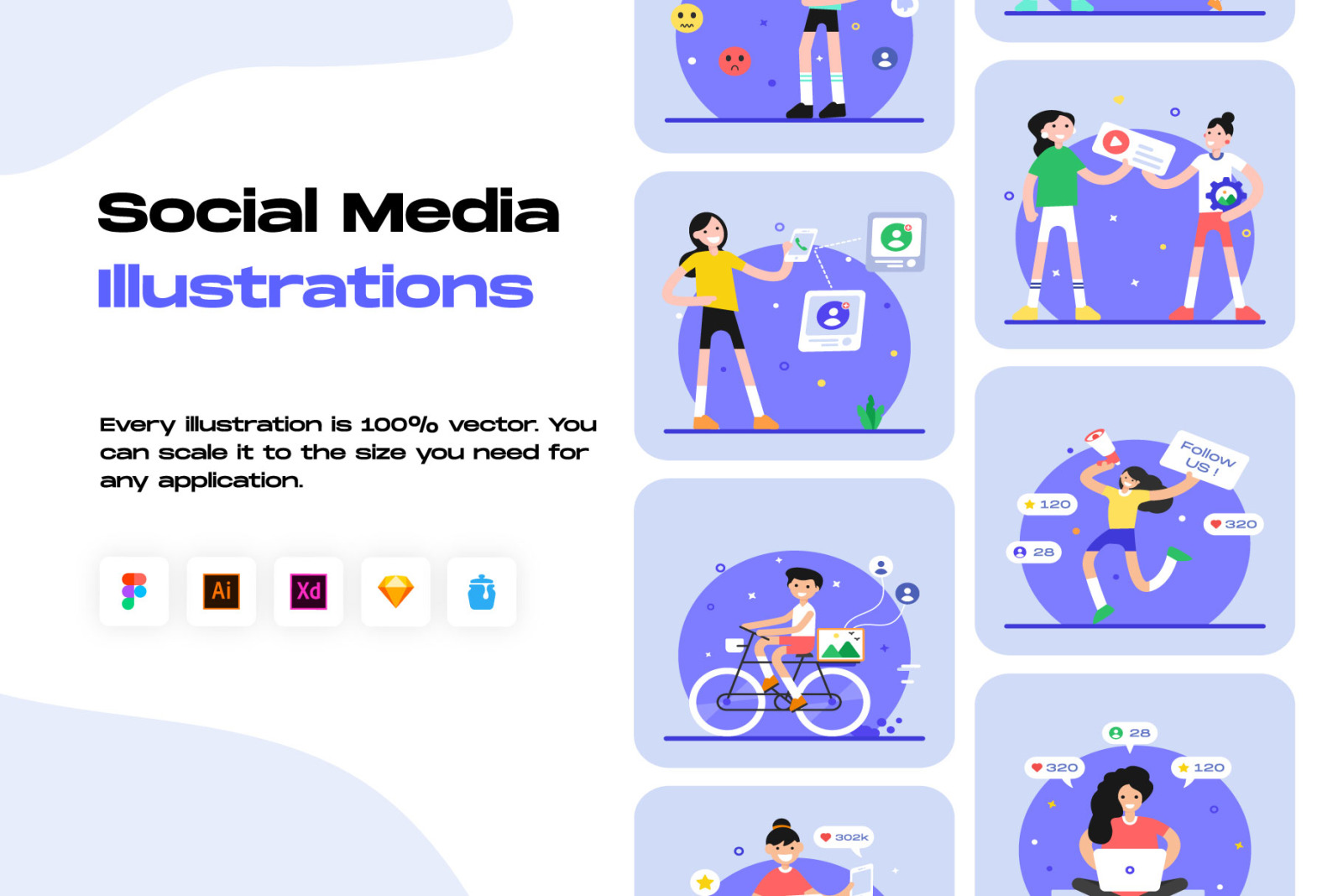 Social Media Illustrations