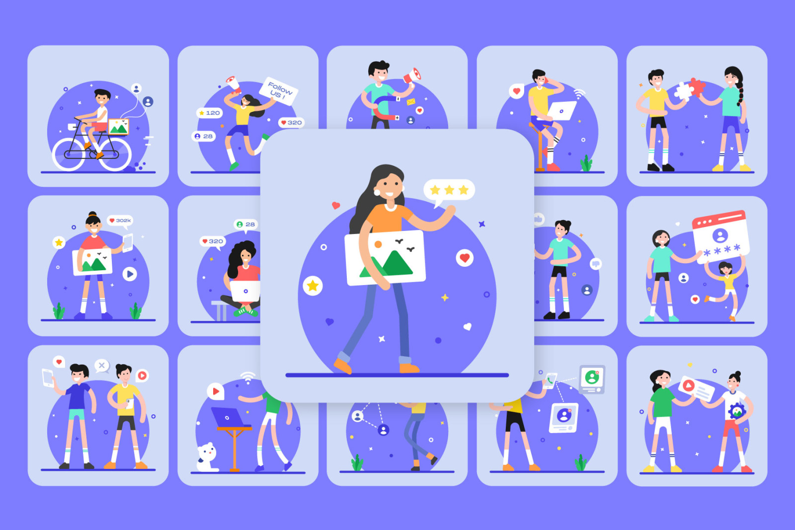 Social Media Illustrations