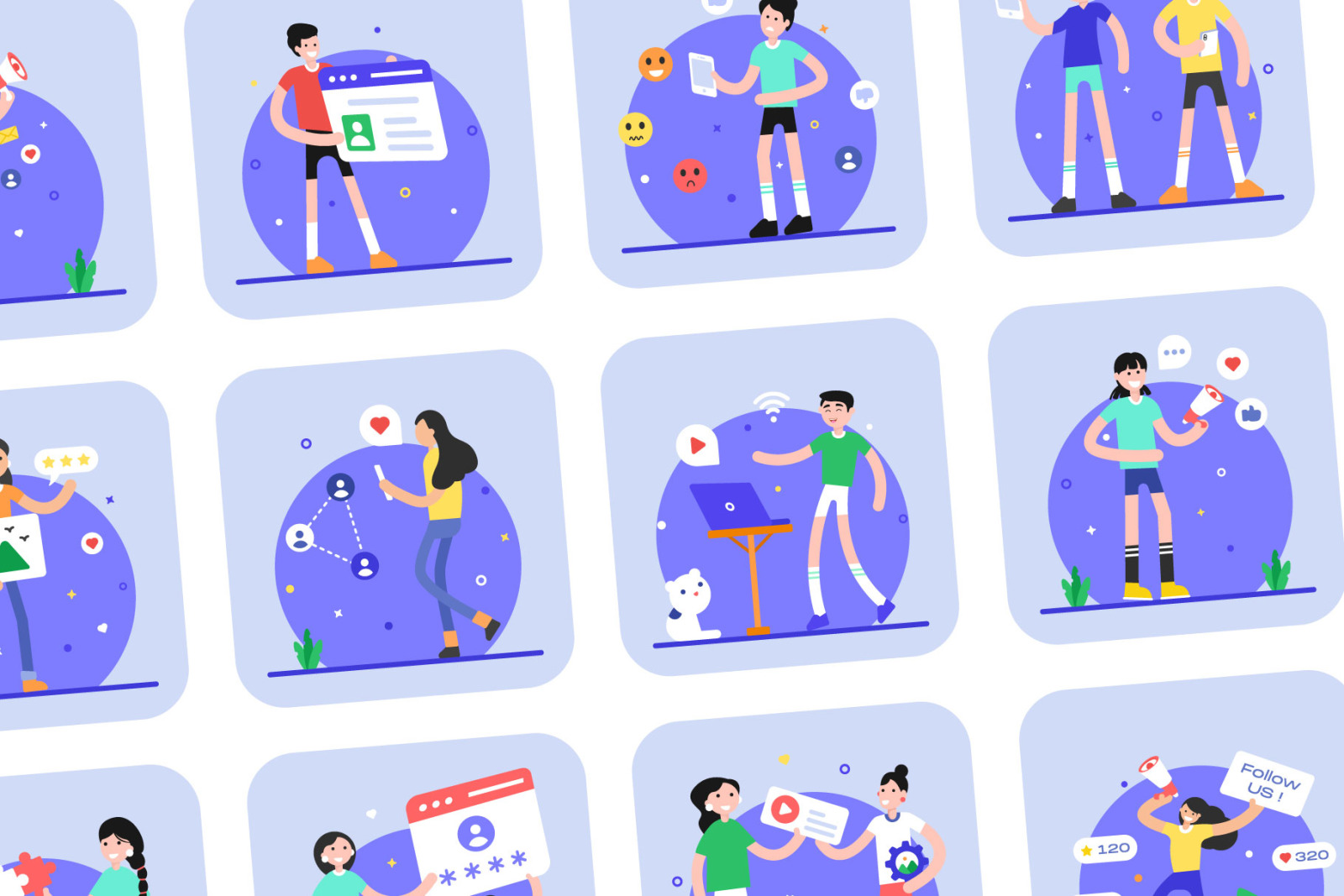 Social Media Illustrations