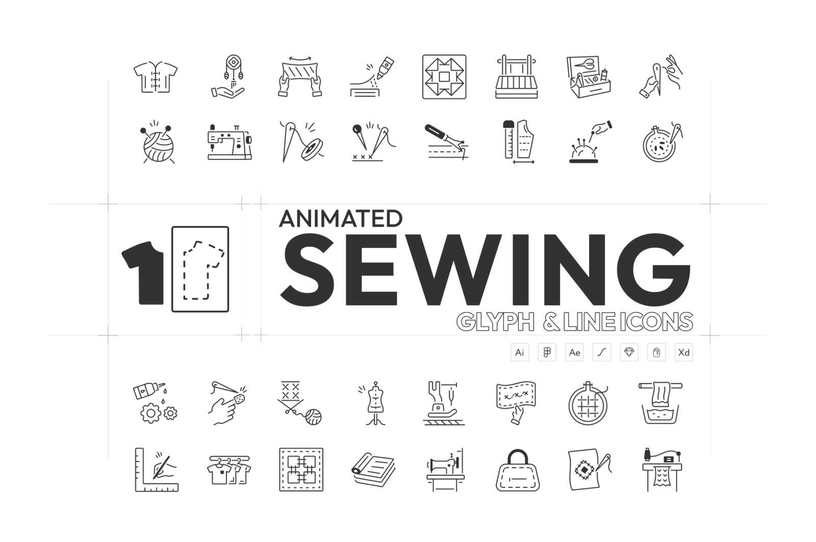 Animated Sewing Icons Animated Sewing Icons