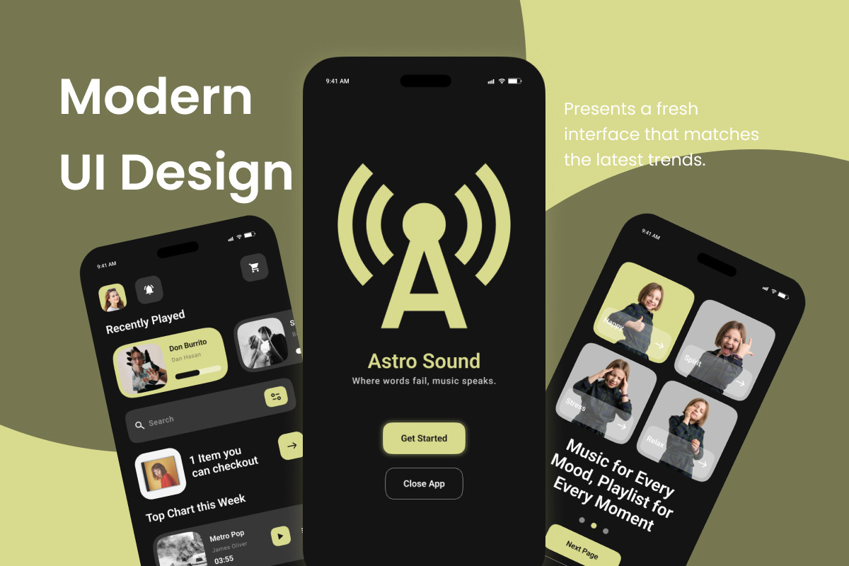 Astro Sound - Music Streaming Mobile App Astro Sound - Music Streaming Mobile App