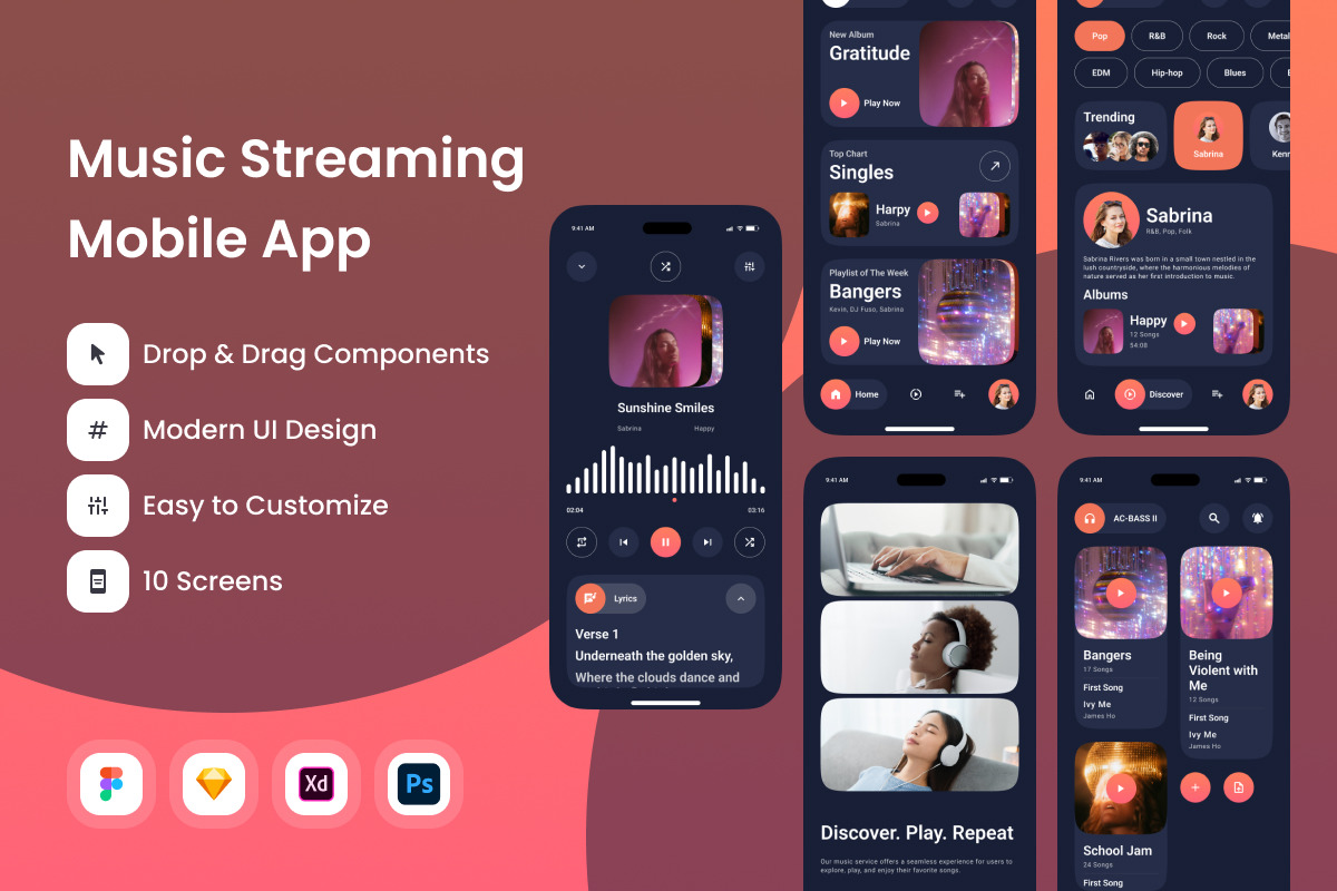 EarGazing - Music Streaming Mobile App