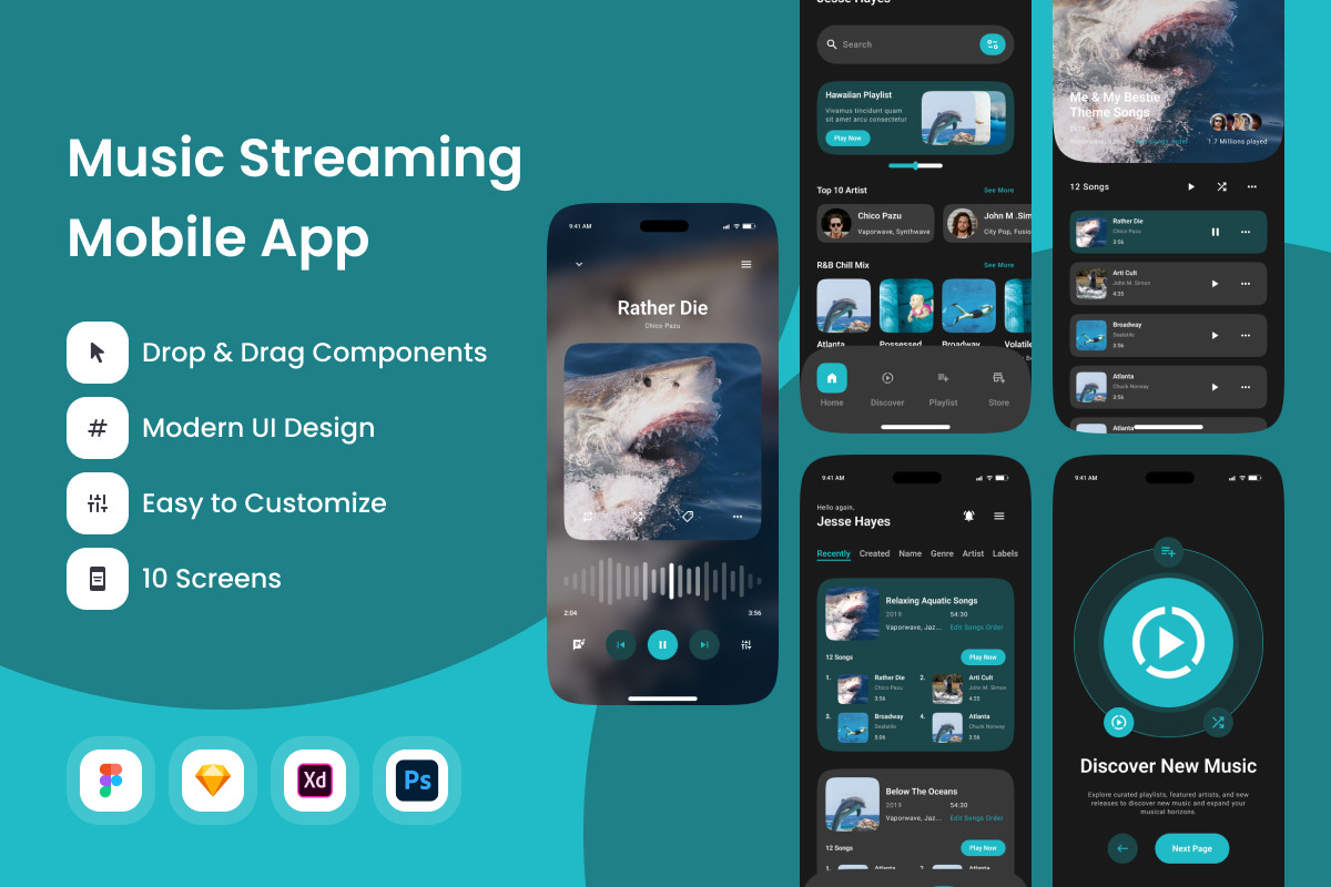 TempoTopia - Music Streaming Mobile App