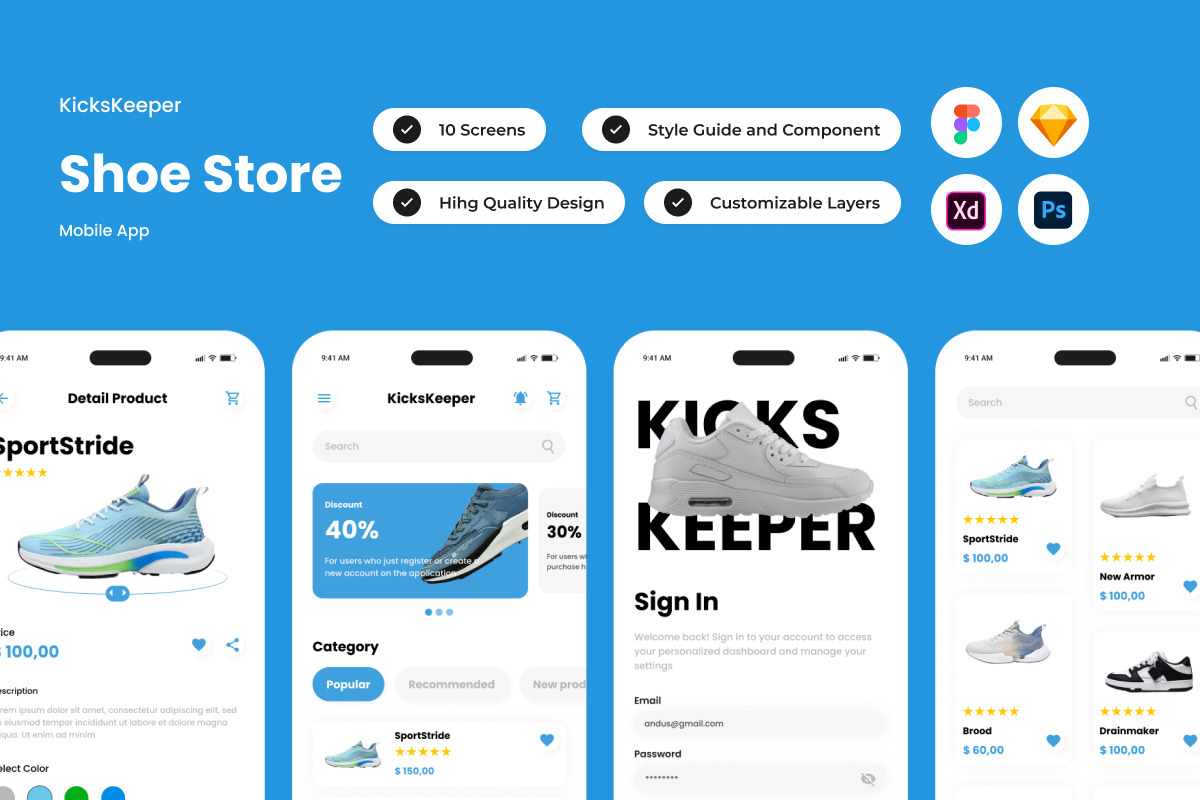 KicksKeeper - Shoe Store Mobile App KicksKeeper - Shoe Store Mobile App