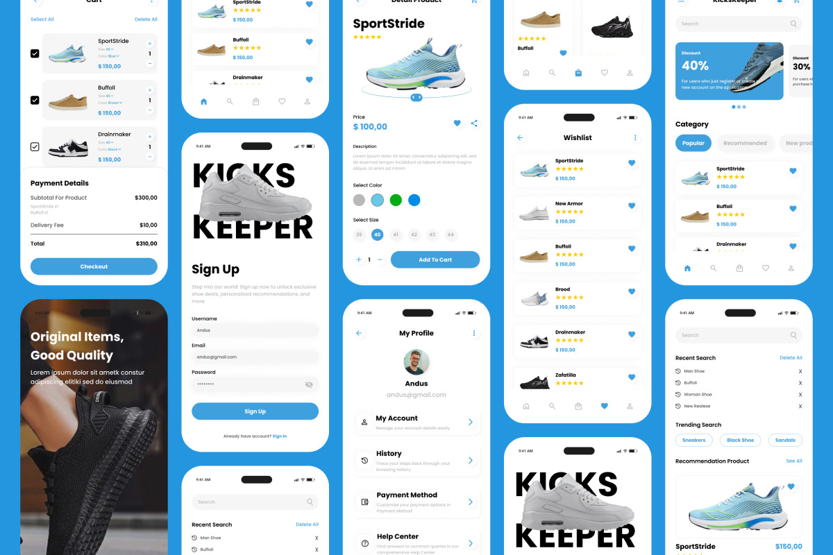KicksKeeper - Shoe Store Mobile App KicksKeeper - Shoe Store Mobile App