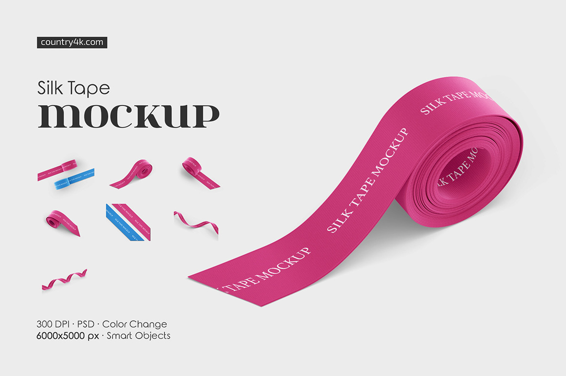 Silk Tape Mockup Set Silk Tape Mockup Set