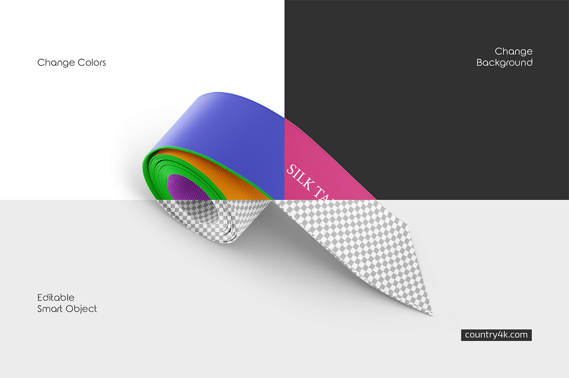 Silk Tape Mockup Set Silk Tape Mockup Set