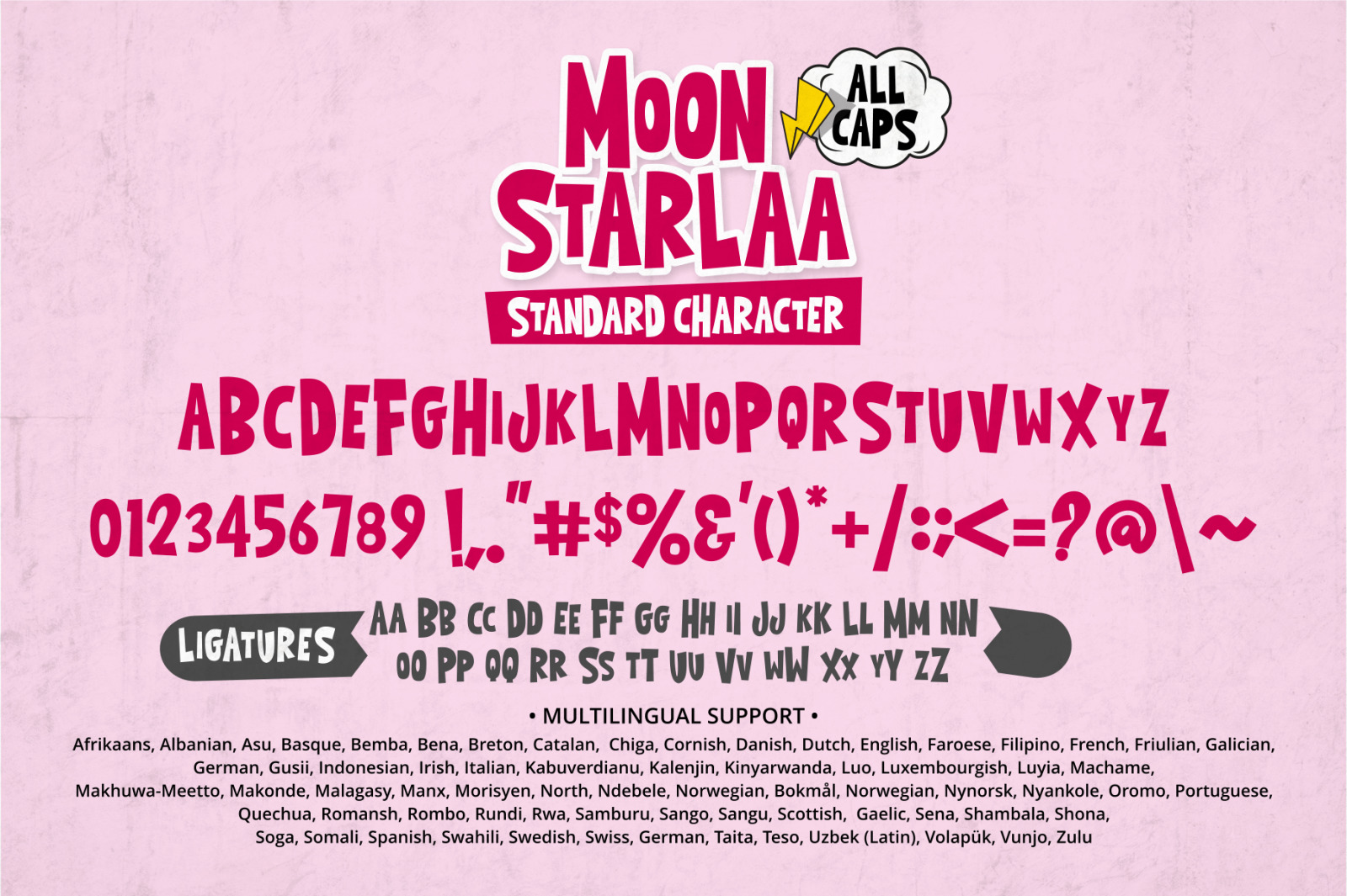 Moon Starlaa - Comic Font