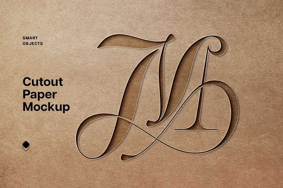 Cut Craft Paper Mockup Cut Craft Paper Mockup