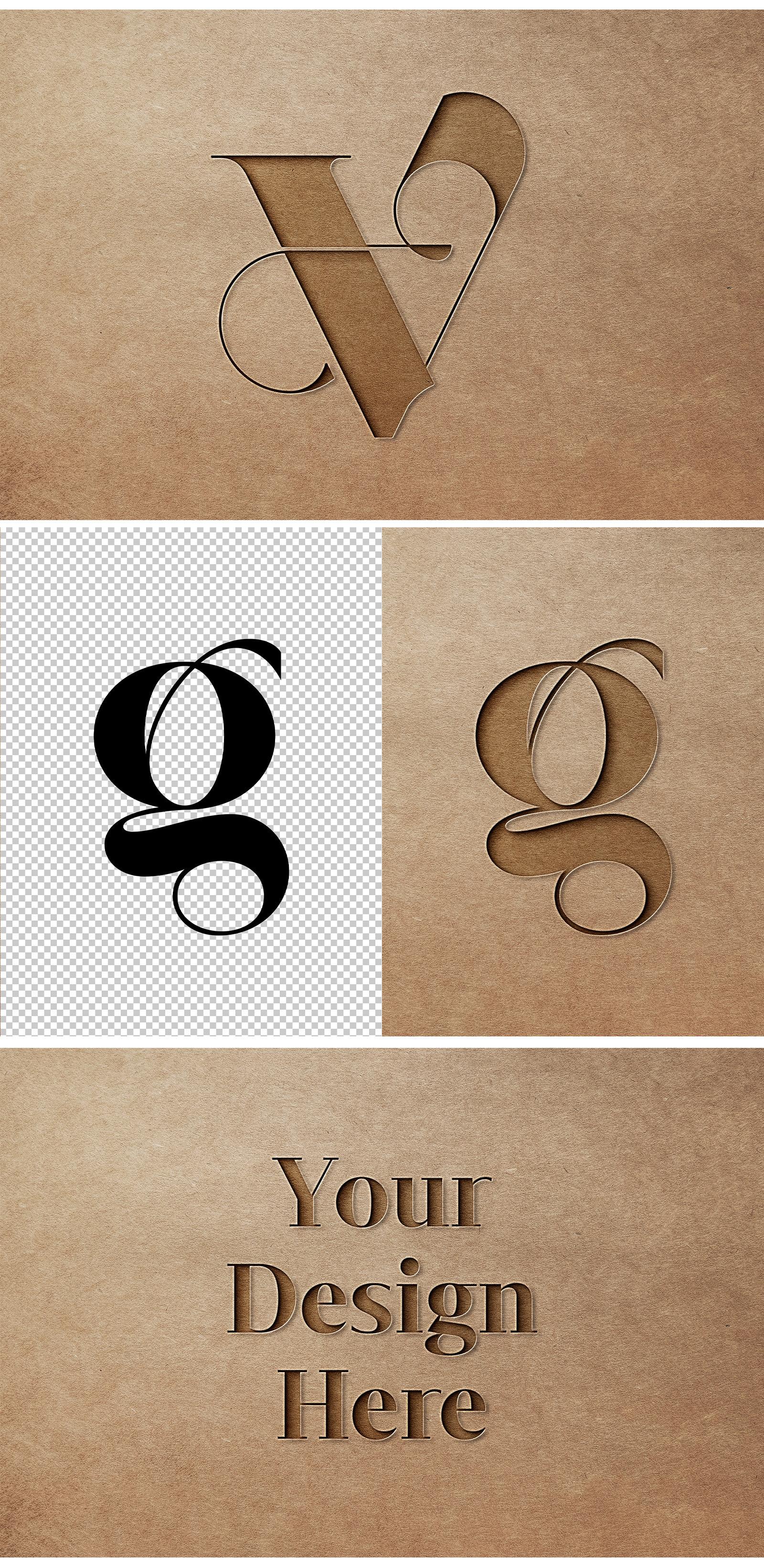 Cut Craft Paper Mockup Cut Craft Paper Mockup
