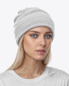 Woman in a Beanie Mockup